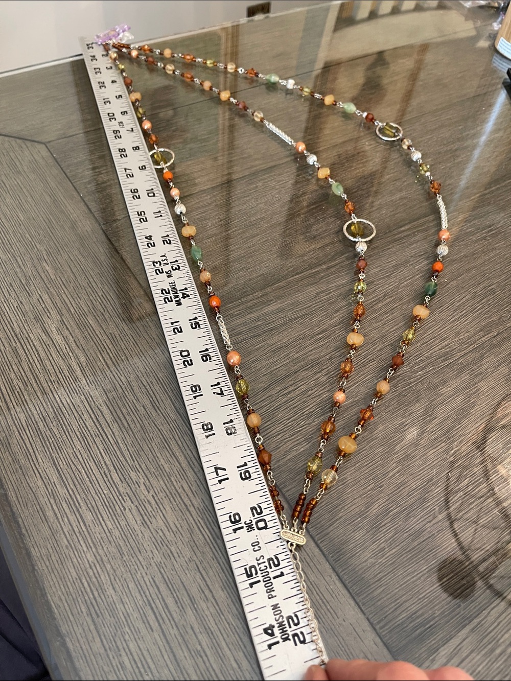 Vintage Style Earth-toned Multi-Strand Beaded Necklace with Earrings - Bohemian - Picture 12 of 15